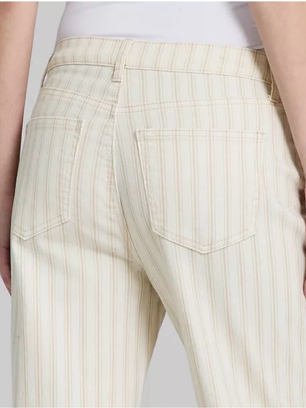 Striped Cream Wide-Leg Pants and now this 25